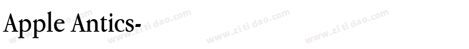 Apple Antics字体转换